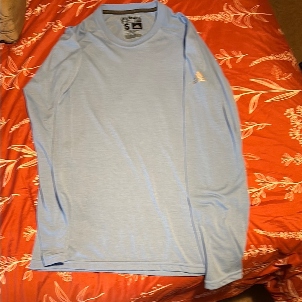 Adidas Blue Long Sleeve Tee for Casual Comfort